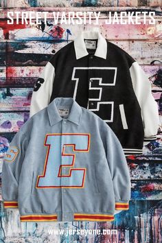 Big Letter E Varsity Jacket | Jersey One Big Letter