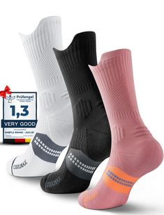 PRICES MAY VARY. Moisture-Wicking: Crafted with Bamboo Viscose, these socks effectively wick away moisture, keeping your feet dry and comfortable during intense activities. Cushioned Design: Featuring cushioned soles and padded areas, these socks provide superior shock absorption and prevent blisters during running, hiking, or other sports. Ventilated Mesh: The venting mesh panels promote airflow, enhancing breathability and keeping your feet cool and fresh throughout your workout or outdoor adv Gym Socks, Socks Gym, Hiking Adventures, Prevent Blisters, Cycling Trips, Tennis Match, Sock Game, Running Socks, Basketball Games