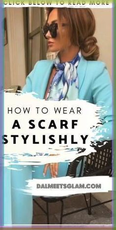 The scarf is a must have accessory for any elegant woman and here are 11 ways on how to wear a scarf: learn how to buy a scarf and style it like a pro! Parisian Chic Outfits, Tie A Scarf, Fashion Travel Outfit, Small Silk Scarf, Wear A Scarf, Look Put Together, Evolution Of Fashion