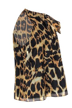 Go frilly and fierce with this Milly top! Made with a luxe leopard print and posh bow on oh-so-soft silk, this bold blouse is perfect for bringing some safari chic vibes to any look. Pair with straight leg jeans and booties for brunch or get dolled up with a pencil skirt and polished pumps for your next networking event. No matter how you rock this, you're sure to roar! Size 12 Shell: 100% Silk Lining: 100% Polyester Concealed back zipper Lined High neckline w/ large bow Sleeveless Leopard print Elegant Sleeveless Leopard Print Tops, Elegant Leopard Print Party Blouse, Chic Leopard Print Party Top, Chic Leopard Print Top For Party, Elegant Leopard Print Blouse For Summer, Chic Leopard Print Blouse For Party, Sleeveless Silk Blouse, Safari Chic, Chic Vibes