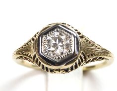 Antique Art Deco Diamond Engagement 14K Two Tone Gold Ring Sz 6.25 UK-M EGL USA | eBay 14k Gold Art Deco Jewelry, Victorian 14k Gold Diamond Cut Rings, Antique Platinum Yellow Gold Rings, Art Deco Diamond Ring With Diamond Cut, Antique Yellow Gold Rings In Platinum, Antique Jewelry In Diamond White With Brilliant Cut, Heirloom Yellow Gold Diamond Ring, Collectible, Heirloom Yellow Gold Diamond Ring Collectible, Heirloom Platinum Rings In Gold