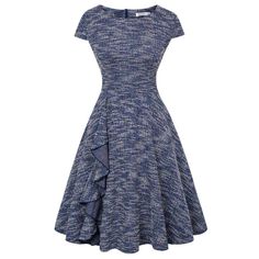 Jasambac Womens Fall Work Dresses Vintage 1950s Flared A Line Tweed Dress Church Midi Dresses Business Casual Outfits Product Details Size: Small Color: Tweed-Blue Brand: No Brand Mpn: Does Not Apply Upc: Does Not Apply Ean: Does Not Apply * Package Dimensions : 11.81 X 7.87 X 1.97 Inches; 10.58 Ounces * Department : Womens * Date First Available : June 7, 2023 Fitted Tweed Dress With Ruffles, Fitted Short Sleeve Tweed Dress, Fitted Blue Tweed Dress For Summer, Fitted Blue Tweed Summer Dress, Blue Fitted Tweed Dress For Summer, Fitted Blue Tweed Knee-length Dress, Dresses Business Casual, Dresses Business, Womens Tweed