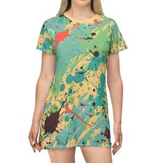 Festival Dresses - Sea Sand Splash T - Shirt Dress - Acid Daddy