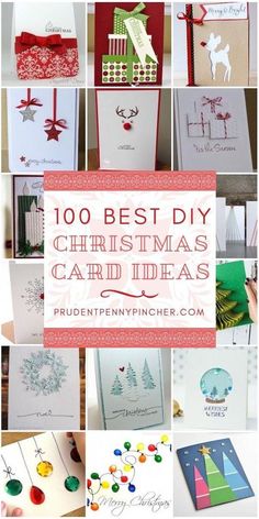 christmas card ideas with the words, 100 best diy christmas card ideas