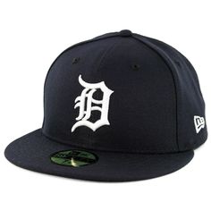 New Era 59Fifty Detroit Tigers HOME Fitted Hat (Dark Navy) MLB Cap Mlb Cap, Tiger Home, Tiger Team, 59fifty Hats, Navy Fashion, New Era 59fifty, Detroit Tigers, Dark Navy Blue, Fitted Hat