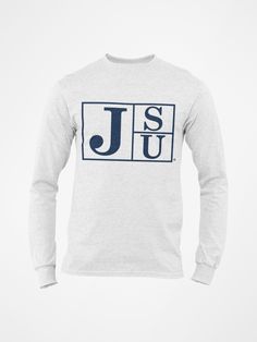 Jackson State Tigers Blue Block Letter LONG SLEEVE T-Shirt Show off your Jackson State Tiger pride with these Jackson State University products. Cheer on thee Jackson State Tigers with our unique offering of JSU Tigers apparel! Our t-shirts, tanks, sweatshirts, hoodies, and more feature crisp graphics and comfortable designs that are sure to add school spirit to any style you choose! Our products are the perfect gifts for the Jackson State student, alumni, family, friend, or fan in your life. Fe Jackson State University, Jackson State, Blue Block, Family Friend, Block Lettering, School Spirit, State University, Tigers, Long Sleeve T Shirt