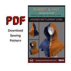 the rabbit and hat sewing pattern is shown