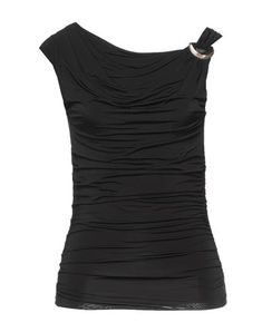 Jersey Metal applications Solid colour with appliqués Collar with draped neckline Sleeveless No pockets Stretch Top Nero, Purple Vintage, Draped Neckline, Just Cavalli, Online Tops, Solid Colour, Roberto Cavalli, Girls Night Out, Shirts & Tops