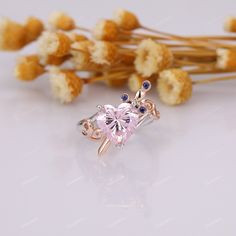 ※ Metal Type: Solid 14k Two Tone Gold; ※ Center Stone: Pink Simulated Diamond ※ Center Carat Weight: Heart Cut 3ct (9x9mm); ※ Side Stones/Accents: Created Blue Sapphire ※ SKU: ESR0635; ※ Accessories: *Shipped with beautiful ring box; *Directly price from Manufacturer, 1/3 the price from Jewelry Store; ※ Buy with Warranty: 1) 15 Days Money Back Guarantee; 2) Excellent Customer Service; 3) Free Shipping and insurance to WORLDWIDE; 4) Free Gift Box. ※ Contact Us if you need any of our service: 1) R White Gold Rings For Valentine's Day Birthday, White Gold Rings For Birthday And Valentine's Day, Heart Cut Diamond Rings For Mother's Day, Pink Heart Ring With Vvs Clarity For Valentine's Day, Heart Cut Birthstone Ring With Prong Setting, Heart Shaped Sapphire Wedding Ring, Heart Shaped Gemstone Rings For Mother's Day, Valentine's Day White Gold Heart Ring With Accent Stones, Heart Shaped Rings With Accent Stones For Mother's Day