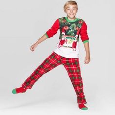 The Elf On The Shelf Cozy Red Plaid Christmas Fleece Pajamas With Socks - 3 Pcs Set. - Includes: 3 Pieces (Shirt, Pants, Socks) - Material: 100% Polyester - Flame Resistant Condition: New With Tags Elf On The Shelf Pajamas, Elf Pajamas, Red Plaid Pants, Star Wars Pajamas, Long Johns Pajamas, Plaid Pajama Pants, Movie Watching, Christmas Pajama Set, Flannel Pajama Sets