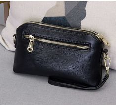 Genuine Leather High Quality Clutch bag Fashion Small Crossbody Bags F – kylethomasw Black Rectangular Office Pouch, Rectangular Black Office Pouch, Portable Black Shoulder Bag For Office, Office Black Portable Shoulder Bag, Black Handheld Portable Evening Bag, Black Portable Handheld Evening Bag, Office Portable Black Shoulder Bag, Black Handheld Phone Bag, Black Handheld Phone Bag With Zipper Closure