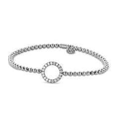 A circle of .31ctw Diamonds enhances this elegant woven bead bracelet in 18k White Gold. Look how easy it stretches to put on! Woven Bead Bracelet, Belgium Style, Gemstone Wedding Rings, Wedding Band Designs, Diamond Anniversary Bands, Antwerp Belgium, Classic Wedding Band, Bridal Engagement Rings, Circle Diamond