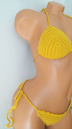 Beachwear Crochet, Swimwear Crochet, Crochet Beach Wear, Crochet Swimsuit, Bikinis Crochet, Yellow Swimsuits, Crochet Swimwear, Spring Scarves, Crochet Summer Tops