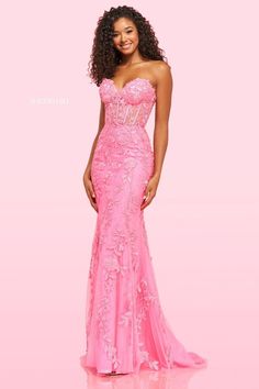 Gown For Prom, Strapless Long Dress, Sherri Hill Prom, Formal Dance, Strapless Lace Dress, Sherri Hill Prom Dresses, Prom Dress Stores, Strapless Sweetheart Neckline, Prom Dress Styles