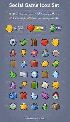 35 Social Game Icons Setting Icon, Games Icon, Settings Icon, Colorful Icons, Money Icons