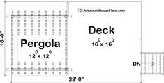 Deck Plan | Champlain Small Screened Porch, Advanced House Plans, Deck Plan, Mobile Home Exteriors, Deck Designs, Cost To Build, Deck Plans