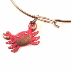 Feeling a little crabby? This cute crab will cheer you up! Charm only: Includes jump ring, ready to attach to an existing piece (comes loose). Necklace: 18" chain (for a longer chain, please purchase charm only and see charm bar listing for more chain options). Bracelet: Bangle with closure, one size fits most (approx. 7.25 inches). Hand-painted. Lead and Nickel free. Pine Jewelry, Mint Bracelet, Mint Necklace, Hand Painted Necklace, Cherry Necklace, Mint Gold, Doll Jewelry, Wide Bracelet, Filigree Earrings