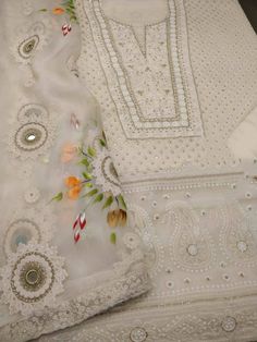 Item Overview ATHARVA Embroidery/Indian Salwar Kameez/Chikan Embroidery Georgete Shirt/ Dupatta/Hand Paint/Cream Off White/Tassels/Plazzos/Pants/GE9100 Dno. GE9001 Fabric:  * Shirt: Georgette/2.5 Mts/Chikan Embroidery  * Dupatta: Georgette Dupatta/Mirror Work/Hand Paint * Bottom Santoon Silk ( Taffeta)2.5 Mts. Excusive Hand Embroidered Party Wear Punjabi Suit. 🌷CUSTOMIZATION (No Extra Charges) * Fabrics Customization: Designs Can be made in different Fabrics. *Color Customization: Designs Can b Cream Embroidered Sets With Traditional Drape, Off White Embroidered Sets For Transitional Season, Off White Embroidered Transitional Sets, Off White Sets With Intricate Embroidery For Transitional Season, Transitional Off White Sets With Intricate Embroidery, Festive Cream Set With Floral Embroidery, Cream Embroidered Anarkali Set, Cream Embroidered Designer Wear Sets, Bollywood Style Cream Floral Embroidery Sets