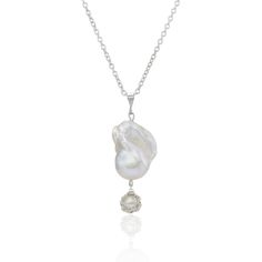 The exquisite high-quality large Baroque pearl pendant features Aelita Jewellery's signature hand-crocheted fine silver dangle, showcasing a single freshwater cultured pearl. The pendant comes on a sterling silver chain, which complements the pendant beautifully.   All materials are sourced from London's Jewellery Quarter (Hatton Garden) and are carefully selected by the designer.  PLEASE NOTE: This piece is handmade, making it unique to you and may slightly vary from the picture. Additionally, as pearls are natural objects, each pearl will differ. We will do our best to match it as closely as possible to the one shown in the image. Fine Silver (999), Sterling Silver (925), high-quality Baroque pearl, Freshwater Cultured pearl This piece is handmade, therefore unique to you and may vary fr Exquisite Silver Pearl Drop Necklace, Baroque Silver Necklace With Pearl Pendant, Silver Baroque Necklace With Pearl Pendant, Baroque Silver Pearl Drop Necklace, Exquisite Silver Pearl Necklace With Pendant, Silver Baroque Pearl Necklace, Silver Baroque Necklace With Pearl Charm, Baroque Silver Pearl Necklace, Luxury Silver Pearl Drop Necklace