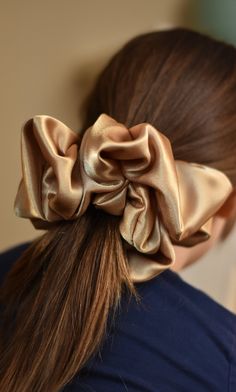 Oversized camel beige / golden satin scrunchie. Very full cut and puffy, 7 inches in diameter unstretched. Wraps around hair 2 or 3 times depending on hair thickness. Made with polyester satin. Eligible orders ship free to the U.S. and Canada U.S. orders are sent tracked with USPS, 2 - 5 business days shipping time. Canadian orders are sent letter mail with Canada Post (no tracking), 1 - 7 business days shipping time. Larger orders are sent tracked. Shop more satin scrunchies at https://www.etsy Gold Scrunchie, Handmade Scrunchie, Satin Scrunchies, Small Business Inspiration, Gold Satin, Business Inspiration, Mail Letters, Polyester Satin, Diy Style