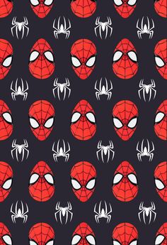 a spiderman pattern with white and red webs on black background for wallpaper