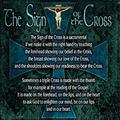 the sign of the cross with an image of jesus crucifix on it