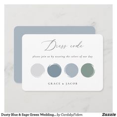 a card with three different shades of grey and blue on it, the text reads diys