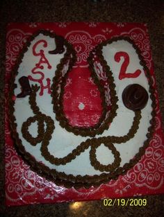 a birthday cake with the number two on it