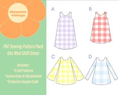 the sewing pattern for this dress is easy to sew