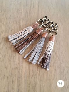 Cowhide fringe keychain Rustic Accessories, Western Accessories, Tassel Keychain, Suede Lace, Touch Of Class, Tassel Fringe, Natural Leather, Make It, Tassels