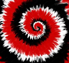 an abstract red and white spiral design