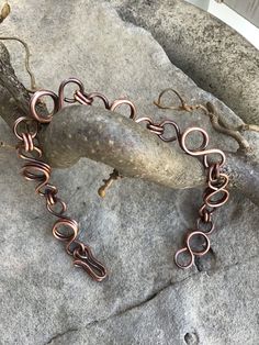 14 ga. Copper wire bracelet, 9 1/4 inches in length. Copper Wire Wrapped Bangle Bracelet, Rose Gold Wire-wrapped Copper Bracelets, Hand Forged Copper Bangle Bracelet, Handmade Copper Bangle Bracelets, Bronze Wire Wrapped Metal Bracelets, Bronze Copper Bracelets For Jewelry Making, Bronze Wire Wrapped Copper Bracelets, Bronze Copper Wire Bracelet, Bronze Electroformed Metal Bracelet