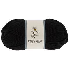 yarn bee soft & sleek yarn ball in black