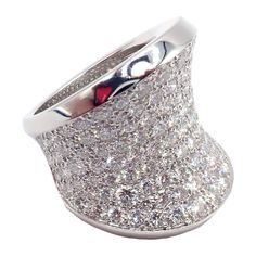 Cartier Jewelry & Watches:Fine Jewelry:Rings Cartier Chalice 18k White Gold Diamond Large Ring Paper Ring Paper, Chanel Ring, Watch Cufflinks, Hermes Jewelry, Large Ring, Love Bracelets, Buying Jewelry, Round Brilliant Cut Diamond, Brilliant Cut Diamond