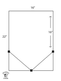 a square with two sides and one end on the opposite side is shown in black