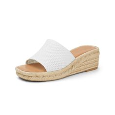 PRICES MAY VARY. Comfortbale: The knit upper wedge slides sandals ensures a lightweight and breathable experience, keeping your feet cool even on hot days. Fashionable Design: Elevate your summer travel style with the trendy touch of an open-toe espadrille wedge platform, making these sandals an essential choice. Height: 2-inch heel height slides sandals that any woman can effortlessly manage, providing comfort without causing fatigue on the feet. Attire: Effortlessly chic, these summer wedge pl Wedge Slides, Wedge Platform Sandals, Outdoor Dress, Sandals Comfortable, Summer Wedges, Women's Espadrilles, Dress Heels, Sandal Platform, Espadrilles Platform