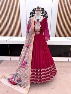 ad eBay - New Launching Faux Georgette Gown With Bottom And Dupatta For Women  Party Wear - Buy Now, click the link (eBay) Partyware Dresses For Women, Georgette Gown, Heavy Embroidery, Sequence Work, Women Party, Ladies Party, Women Dresses, Dress Clothes For Women, Party Wear