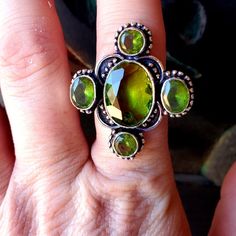 Brand New Handmade Faceted Peridot Silver Ring. Size 8 1/2 New To Poshmark? Use Referral Code Kimberlyn222 To Receive $10. Bohemian Green Rings For Summer, Green Summer Rings, Cartier Love Ring, Fashion Rings Silver, Love Knot Ring, Daisy Ring, Blue Stone Ring, Jewelry Sale, Statement Ring Silver