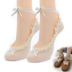 PRICES MAY VARY. 【Super Cute Design】These tied ballet dance socks are designed with cotton lace, Can make all your mediocre shoes instantly cute!It's as pretty as a circle of lace on your shoes! 【Two Ways To Wear】 You can choose to leak out the heel for a cool and sexy look, or wrap the heel for a cozy and cute look. 【No Size Worries】These lace frilly sock are made of 65% cotton, 28% acrylic, 7% spandex with a very stretchy. can be easily worn by all sizes of feet, and are comfortable and Sweat Princess Socks, Lace Ankle Socks, Pretty Socks, Best Socks, Kawaii Socks, Ruffle Socks, Dance Socks, Frilly Socks, Ruffled Socks