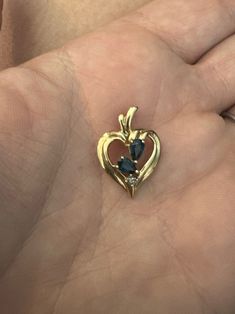 5/8" x 3/4".  Nice condition. Tests at 10k. Collectible Heart-shaped Hallmarked Jewelry, Collectible 14k Gold Heart-shaped Jewelry, Gold Heart Cut Collectible Jewelry, Collectible Heart Cut Gold Jewelry, Heart Cut Hallmarked Collectible Jewelry, Vintage Double Heart 14k Gold Jewelry, Vintage Diamond Heart Pendant Jewelry, Vintage 14k Gold Double Heart Jewelry, 14k Stamped Heart Pendant Fine Jewelry