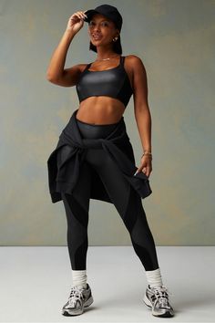 Bold Babe 2-Piece Outfit Fabletics black/black female Activewear >> Womens >> Outfits regular Yoga and Studio Black Workout Outfit, Female Activewear, Summer Activewear, Main Character Energy, Black Workout Leggings, 2piece Outfits, Womens Outfits, Buy Leggings, Workout Fits