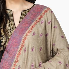 Wrap yourself in luxury with this beautiful Cashmere Pashmina Shawl Embroidered in Natural Toosh Color. Made from the finest pashmina cashmere, it is a perfect blend of comfort and style. The intricate embroidery from Kashmir adds an extra touch of elegance to this shawl, making it a must-have for your wardrobe. • Hand Embroidered Cashmere Pashmina Shawl• Hand-woven 100% Cashmere Pashmina Shawl (World’s Finest Quality Cashmere)• Size: 100 cm X 203 cm / 40 Inch X 80 Inch / 1.1 x 2.2 Yards (Approx Luxury Pashmina Scarves With Intricate Embroidery, Cashmere Pashmina, Pashmina Shawl, Intricate Embroidery, Dyeing Process, Cashmere Wool, Cashmere Scarf, Hand Woven, Hand Embroidered