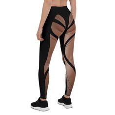 Unveil your audacious side with these Bold Naked Leg Print Leggings. A masterful blend of illusion and allure, they boast a striking design that mimics the raw grace of bare skin, veiled by bold black curves. Crafted for the dauntless spirit, these leggings are a tribute to the art of standing out. Perfect for those who command attention without saying a word, they are not just attire—they're a statement. NOTE: There is no actual mesh on the leggings - the entire design is an optical illusion; i Black Sheer Stretch Leggings, Black Sheer Tight Leggings, Tight Black Sheer Leggings, Fitted Sheer Black Leggings, Sheer Micro-elastic Mesh Bottoms, Black Mesh Yoga Tights, Black Mesh Tights For Yoga, Black High Stretch Mesh Hosiery, Black Sheer High Stretch Bottoms