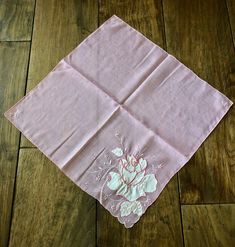 "This charming handkerchief features wonderful raised detail in a pretty pink shade. It is in very good vintage condition with very light wear on the creases. Nice larger size. Use it for a personal accessory, at your celebration, for a craft/art project or hang it as it is that pretty. I use handkerchiefs as doilies too. Lovely... Approximate overall measurements: 15\" square Check out our other vintage hankies: https://www.etsy.com/shop/TwoBeContinued?ref=seller-platform-mcnav&section_id=2 Vintage Pink Handkerchiefs For Wedding, Vintage Pink Wedding Handkerchiefs, Wedding Hankerchief, Paris Souvenirs, Bride Floral, Vintage Hankies, Vintage Handkerchief, Wedding Handkerchief, Pink Shade