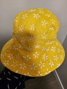 this fun hand painted bucket sun hat is one size fits most! I can do any custom order so just message me! :) Cheap Yellow Bucket Hat For Spring, Cute Yellow Summer Sun Hat, Fun Yellow Bucket Hat For Spring, Cute Yellow Hats For Vacation, Handmade Yellow Bucket Hat For Spring, Trendy Yellow Bucket Hat For Spring, Yellow Summer Cotton Bucket Hat, Yellow Cotton Summer Bucket Hat, Cute Yellow Sun Hat For Spring