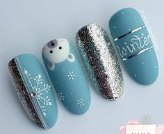 Winter Nails 23, Winter Nail Art 2023, Winter Nail Ideas 2023, Nail Winter 2023, Crismas Nails Art, Polar Bear Nail Art, Winter Nail Designs 2023, Nails Winter 2023, Polar Bear Nails