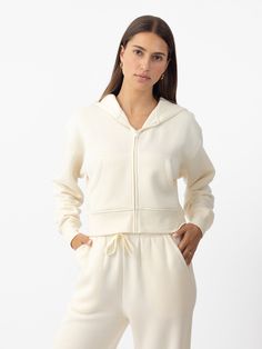 Women's CityScape Cropped Full Zip Cozy Spring Top With Double-lined Hood, Cozy Spring Tops With Double-lined Hood, Cozy Loungewear Tops With Double-lined Hood, Cozy Double-lined Hooded Top For Spring, Athleisure Top With Double-lined Hood, Cozy Sweatshirt With Double-lined Hood, Cozy Tops With Double-lined Hood, Everyday Wardrobe, Hoodie Jacket