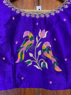 Pure Silk Purple Hand Embroidery Blouse /saree Maggam Blouse / Bird Embroidery Blouse / Hand Embroidered Blouse / Purple Ready Made Blouse - Etsy Embroidered Purple Dola Silk Blouse Piece, Purple Embroidered Art Silk Choli, Purple Raw Silk Blouse Piece With Resham Embroidery, Purple Embroidered Art Silk Blouse Piece, Embroidered Art Silk Purple Blouse Piece, Embroidered Purple Art Silk Blouse Piece, Purple Embroidered Dola Silk Choli, Purple Embroidered Silk Blouse Piece, Purple Embroidered Blouse For Festivals