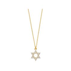 This cubic zirconia Star of David pendant is a lovely way to showcase your faith. This cubic zirconia Star of David pendant is a lovely way to showcase your faith.Click on this JEWELRY & WATCHES GUIDE to learn about fit, styles, materials and more! Pendant size: 3/4"L x 1/2"W Chain length: 18 in. Chain type: cable Clasp: spring-ring Metal: sterling silver Finish: polished Packaging: boxed Additional details: CZ accents Please note, due to the high value of this item, a signature may be required Star Of David Pendant, Ring Metal, Star Of David, Metal Rings, Spring Rings, Chain Lengths, Chain Length, Gender Female, Cubic Zirconia