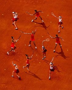 the tennis players are competing on the court for their best match in the tournament,